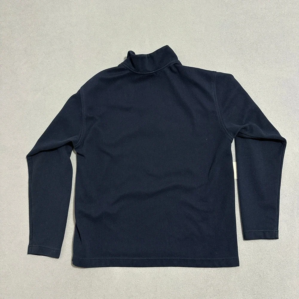 The North Face Navy Blue Textured‎ 1/4 Zip Fleece Pullover Mens Size Medium